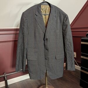 Dunhill Multicolor Pinstriped Wool RRP $2200 Italian Blazer Jacket